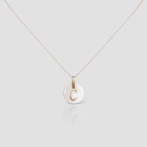Handmade Solid Gold Initial Letter Necklace