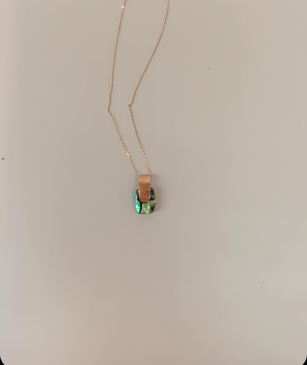 Handmade Solid Gold Abalone Shell Necklace - Image 15