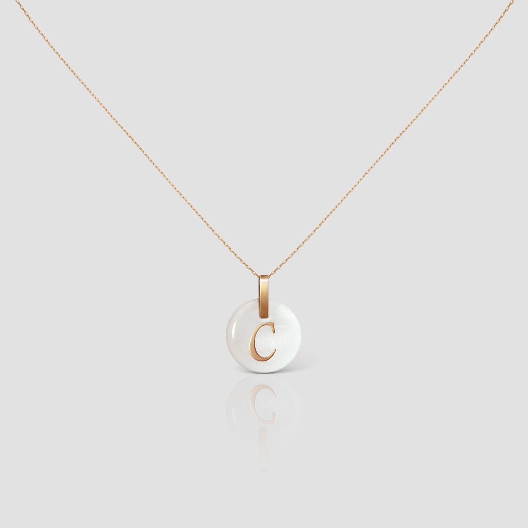 Handmade Solid Gold Initial Letter Necklace - Image 11