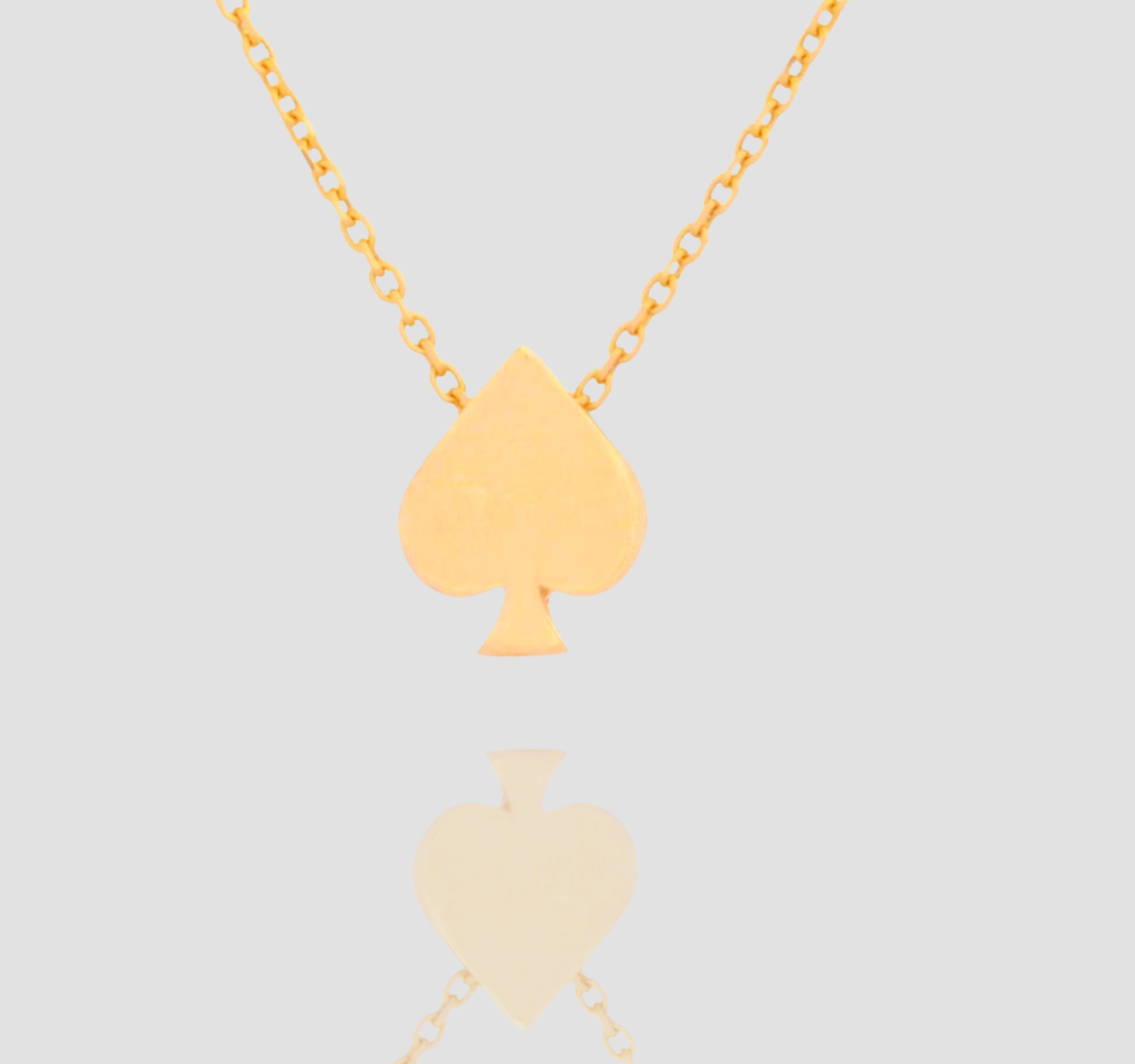 Clover Necklace, Poker Club Solid Gold Pendant Necklace, Handmade 14k Solid Gold Clover Pendant, Poker Club Necklace Luck and Luxury - Image 24