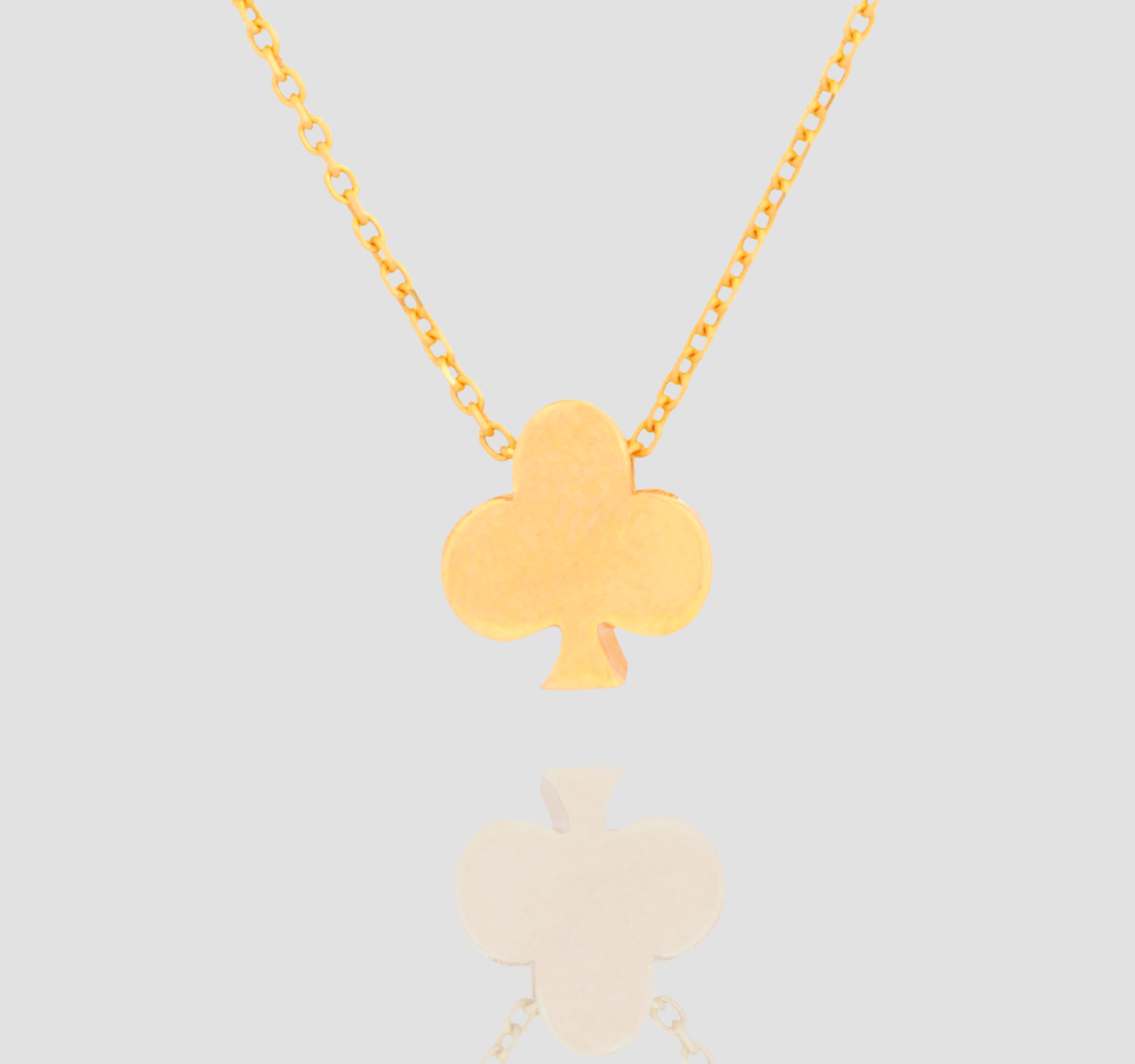 Clover Necklace, Poker Club Solid Gold Pendant Necklace, Handmade 14k Solid Gold Clover Pendant, Poker Club Necklace Luck and Luxury - Image 17